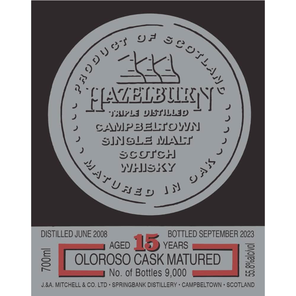 Hazelburn 15 Year Old Oloroso Cask Matured 2023 700ML