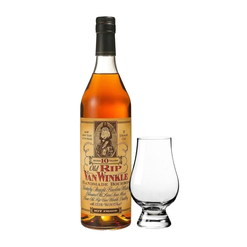 Old Rip Van Winkle 10 Year Bourbon Whiskey With Glencairn Glass