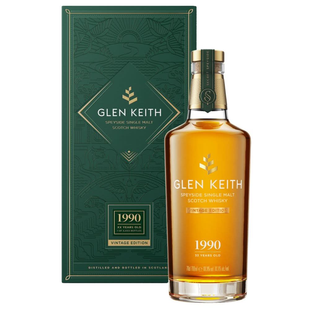 Glen Keith Vintage 1990 33 Year Old Single Malt Scotch Whisky