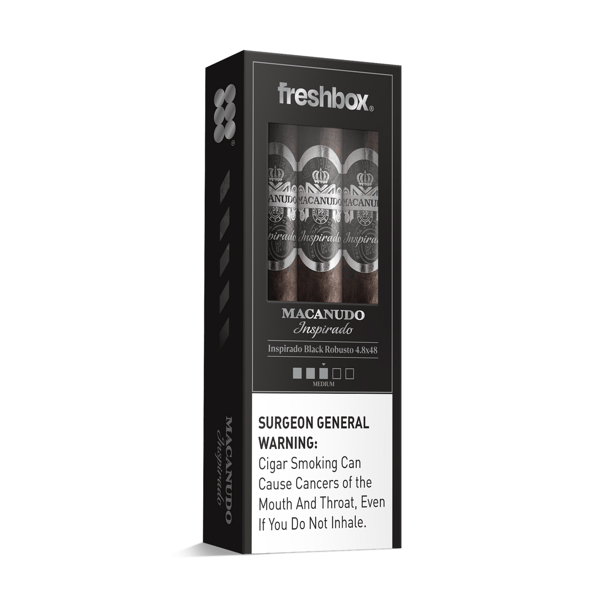 Macanudo Inspirado Black Robusto 4.8x48 FreshBox | Cigar 3-Pack