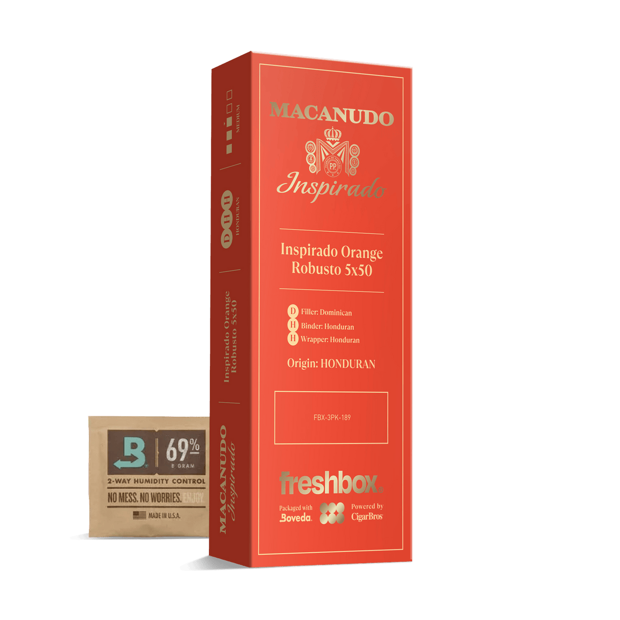 Macanudo Inspirado Orange Robusto 5x50 FreshBox | Cigar 3-Pack