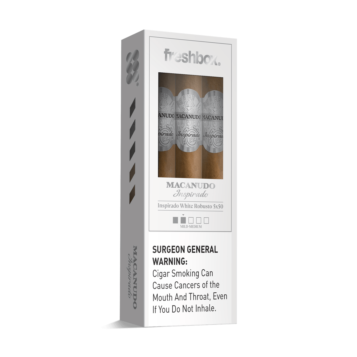 Macanudo Inspirado White Robusto 5x50 FreshBox | Cigar 3-Pack