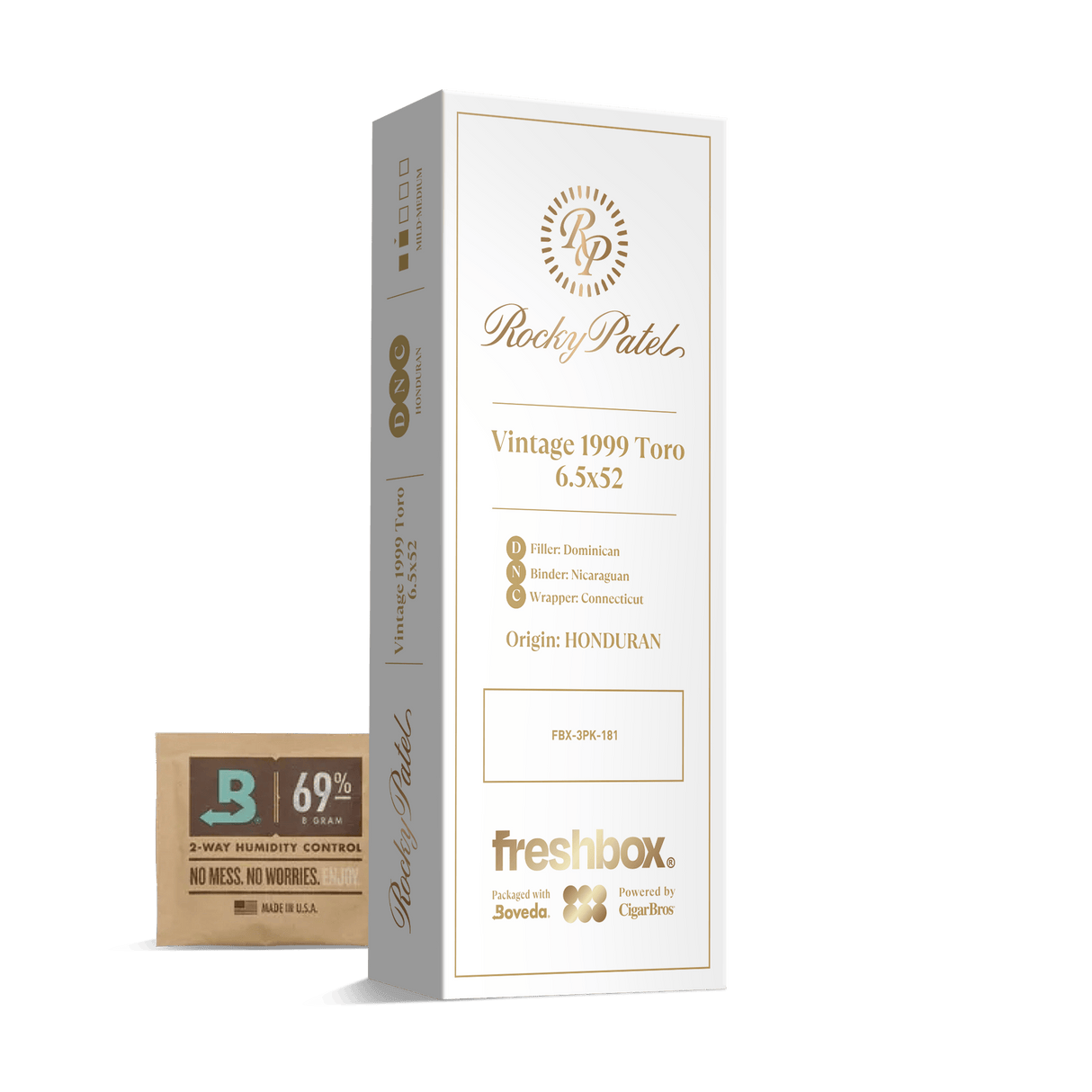 Rocky Patel Vintage 1999 Toro 6.5x52 FreshBox | 3-Pack
