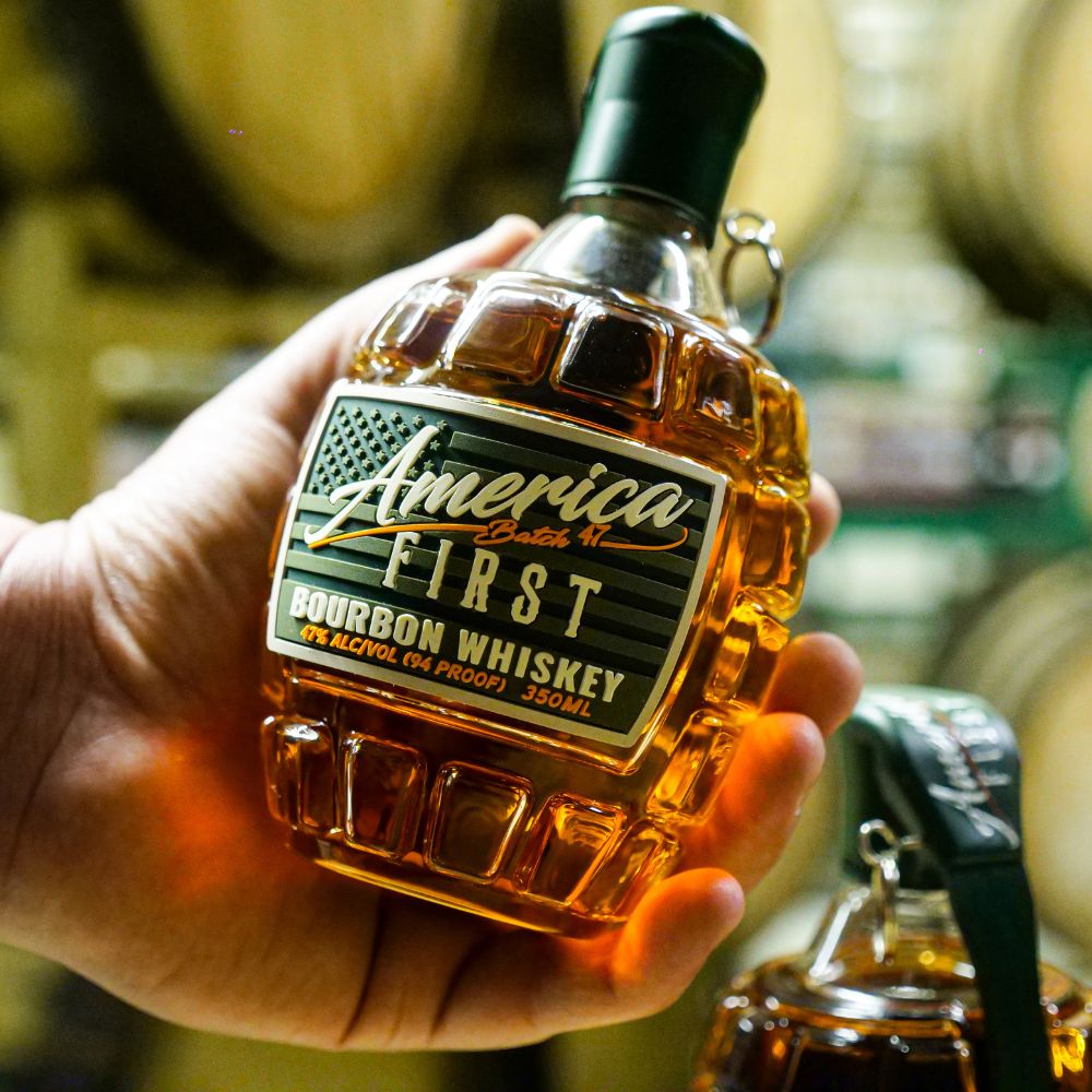America First Grenade Straight Bourbon Whiskey 2 Pack