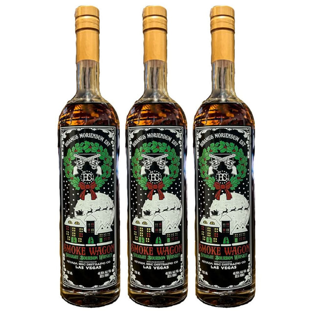 Smoke Wagon Christmas Limited Edition Straight Bourbon Whiskey 2023 3 Pack