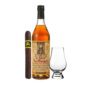 Old Rip Van Winkle 10 Year Bourbon Whiskey With Glencairn Glass & Cigar