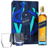 Johnnie Walker Blue Label Blended Scotch Whisky With Crystal Glasses