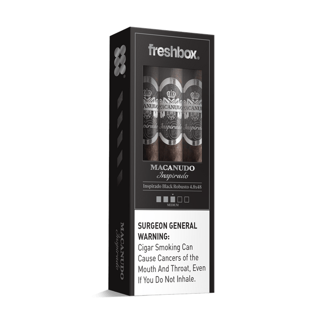 Macanudo Inspirado Black Robusto 4.8x48 FreshBox | Cigar 3-Pack