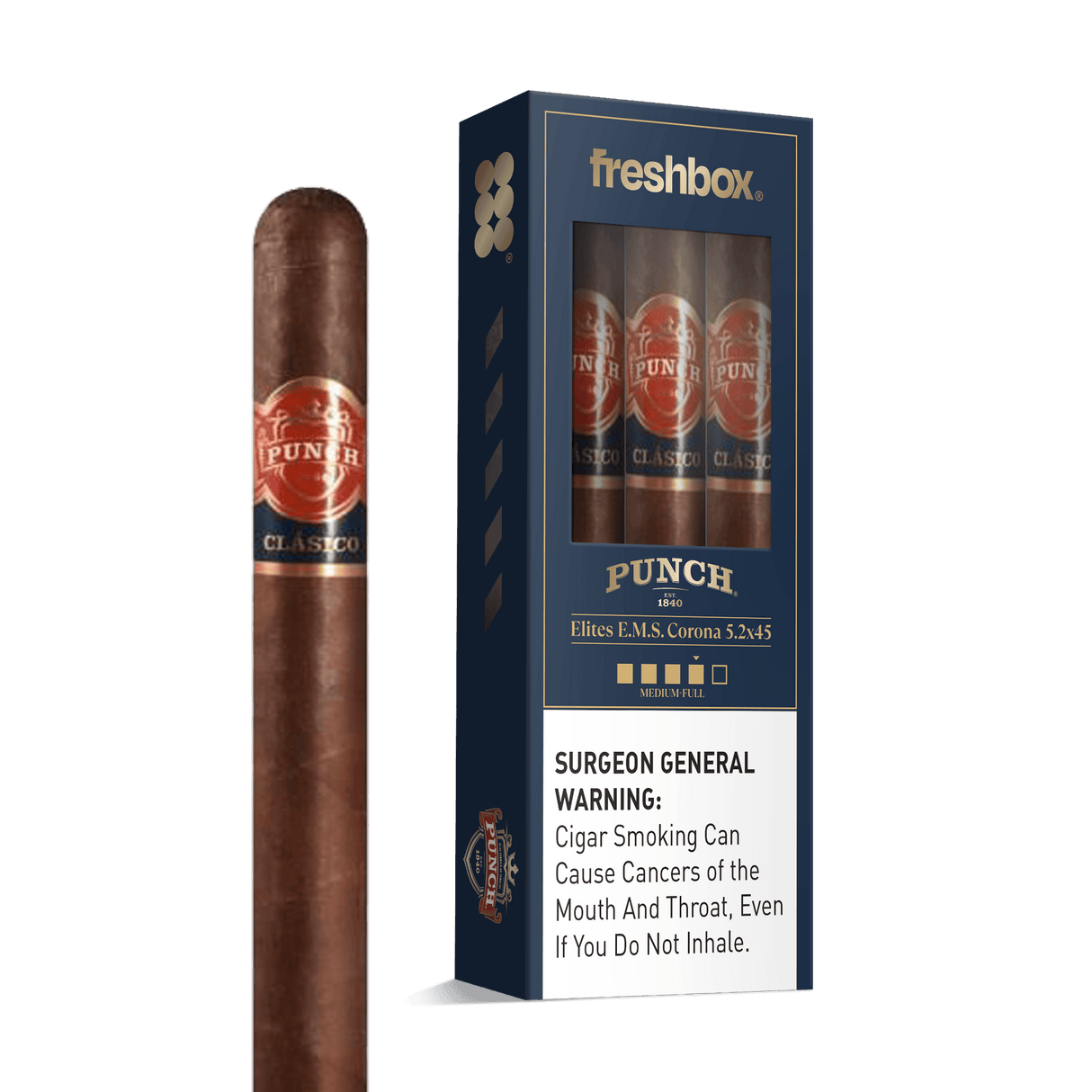 Punch Elites E.M.S. 5.2x45 FreshBox | Cigar 3-Pack